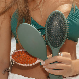Olive green Detangling Brush detangling thick hair