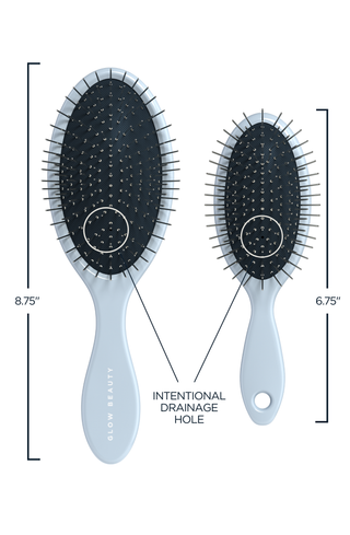Detangling Duo flat lay — Detangling Brush and Mini Brush