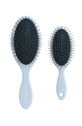 Glow Beauty Detangling Duo — full and mini detangling brush set