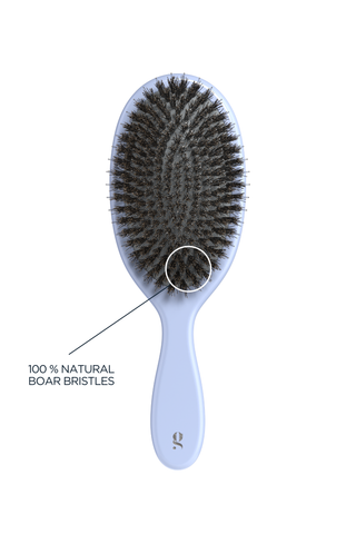 Glow Beauty Smoothing Brush — boar and nylon bristle detail